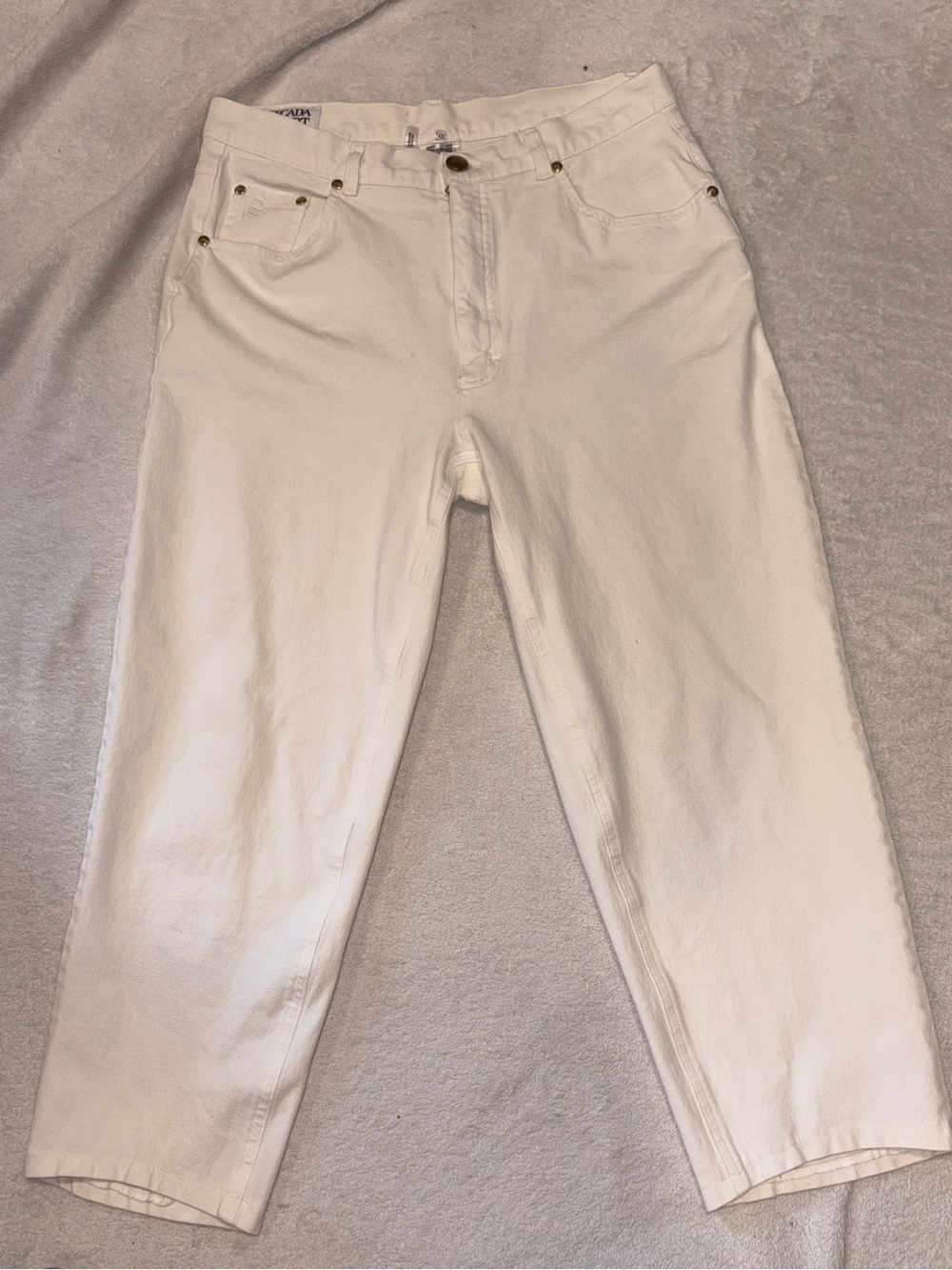 Escada white Straight-Leg capri length Women's Jeans